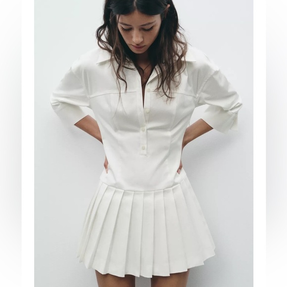 Spring 🌺 NWT ZARA blogger fav SHIRT DRESS M 
🚨 My prices are firm, no discount - Picture 14 of 14